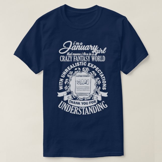 Camiseta Enero Chica Capricorn Crazy Fantasy (Diseño del anverso)