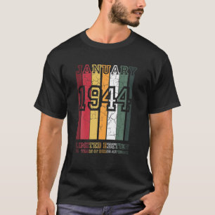 Camiseta Enero De 1944 Edición Limitada De 78 Años 78º Naci
