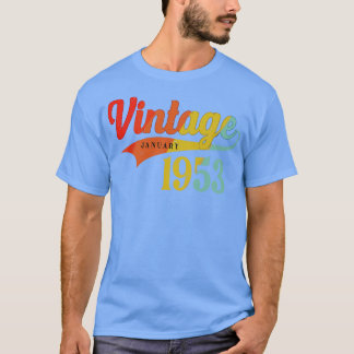 Camiseta Enero de 1953 Vintage de cumpleaños enero de 1953 