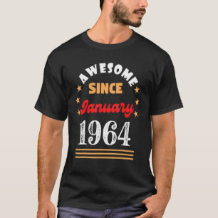 Camiseta Enero de 1964 Día Fantástico Desde 1964 Enero V