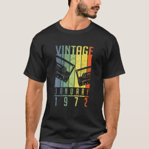 Camiseta Enero de 1972 Retro Vintage 50 Cumpleaños 50 Años
