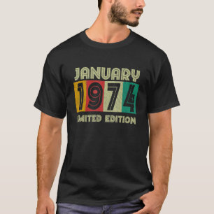 Camiseta Enero De 1974 Traje De Foco Retro