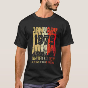 Camiseta Enero De 1975 48 Años De Asombro