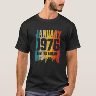 Camiseta Enero de 1976 Edición limitada de 46 años de edad