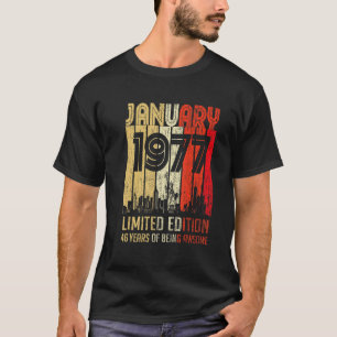 Camiseta Enero De 1977 46 Años De Asombro