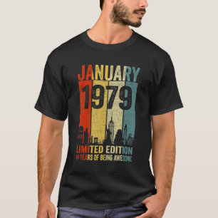 Camiseta Enero De 1979 44 Años De Asombro