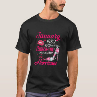 Camiseta Enero De 1982 40 Años De Ser Sunshine 40 Años