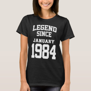 Camiseta Enero de 1984 39ª leyenda de cumpleaños de 39 años