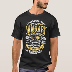 Camiseta Enero de 1990 Las leyendas nacieron en 30º cumplea