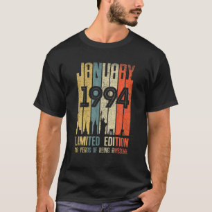 Camiseta Enero de 1994 28 Cumpleaños 28 Años 1994