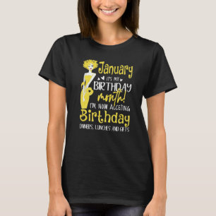 Camiseta Enero es mi mes de cumpleaños, ahora acepto B