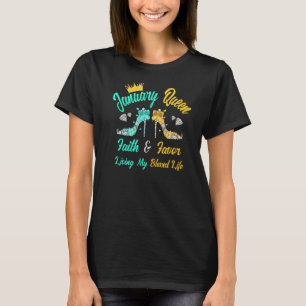 Camiseta Enero Fe de la Reina y Favor de Vivir Mi Vida Bend