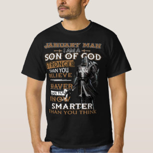 Camiseta Enero Hombre Hijo De Dios Más Fuerte De Lo Que Cre