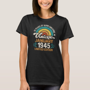 Camiseta Enero retro 1945 78 años 78º cumpleaños