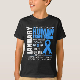 Camiseta Enero Usamos Cinta Azul Contra El Tráfico Humano