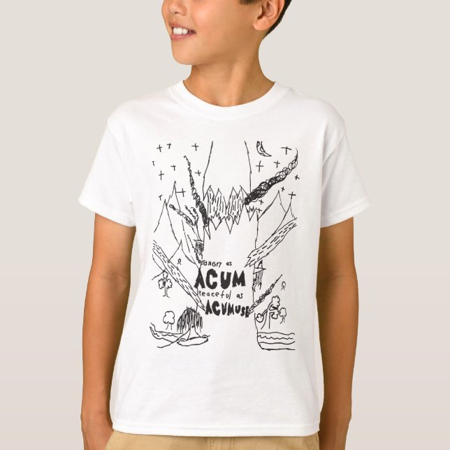Camiseta Enfadado como acústico y pacífico (Anverso)