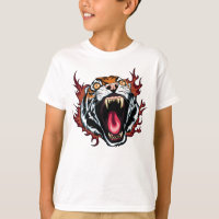 Enfadado Roaring Tiger Face