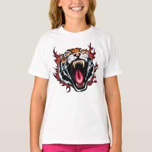Camiseta Enfadado Roaring Tiger Face
