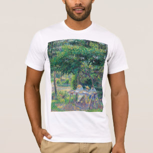 Camiseta Enfants attabés dans le jardin Camille Pissarro