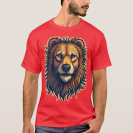Camiseta enfatizando el diseño del león