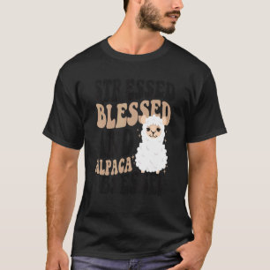 Camiseta Enfatizando La Bendición Y La Alpaca Obsesionando 
