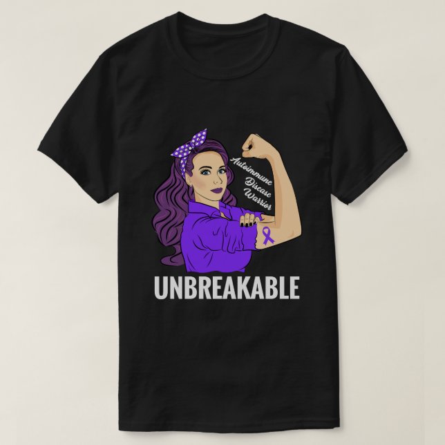 Camiseta Enfermedad autoinmune Guerrero de Concienciación I (Diseño del anverso)