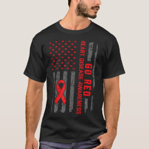 Camiseta Enfermedad cardíaca Bandera estadounidense Enferme