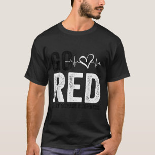 Camiseta Enfermedad cardíaca estadounidense de ponerse rojo