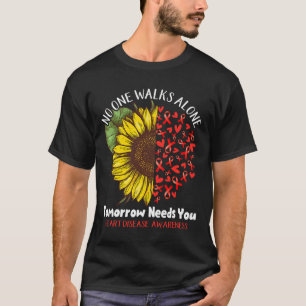 Camiseta Enfermedad cardíaca que nadie camina solo mañana t