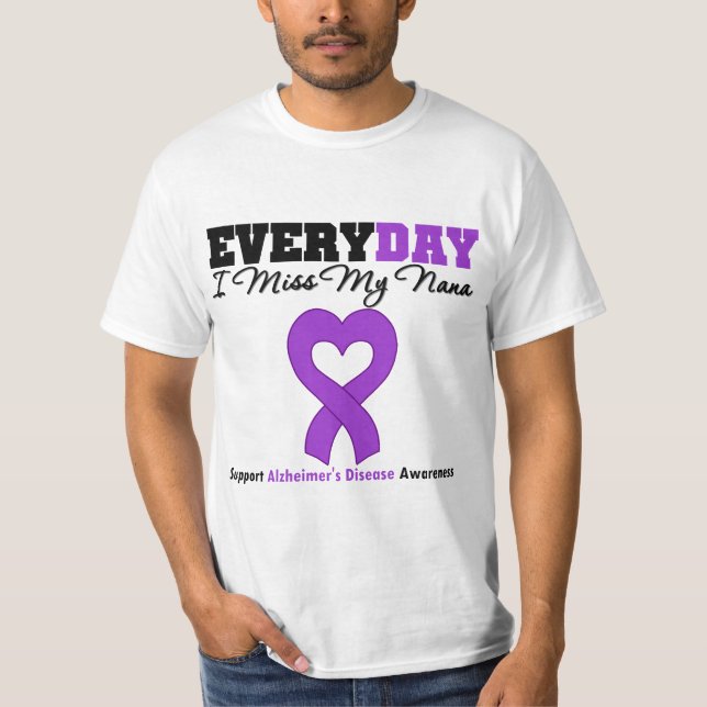 Camiseta Enfermedad de Alzheimer cada Srta. My Nana del día (Anverso)