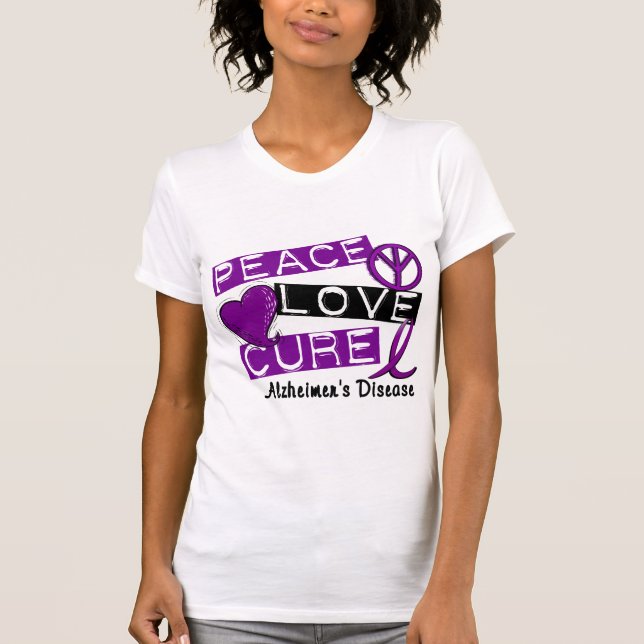 CAMISETA ENFERMEDAD DE ALZHEIMER DE LA CURACIÓN DEL AMOR DE (Anverso)