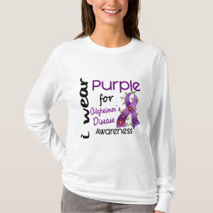 Camiseta Enfermedad de Alzheimers llevo la púrpura para la