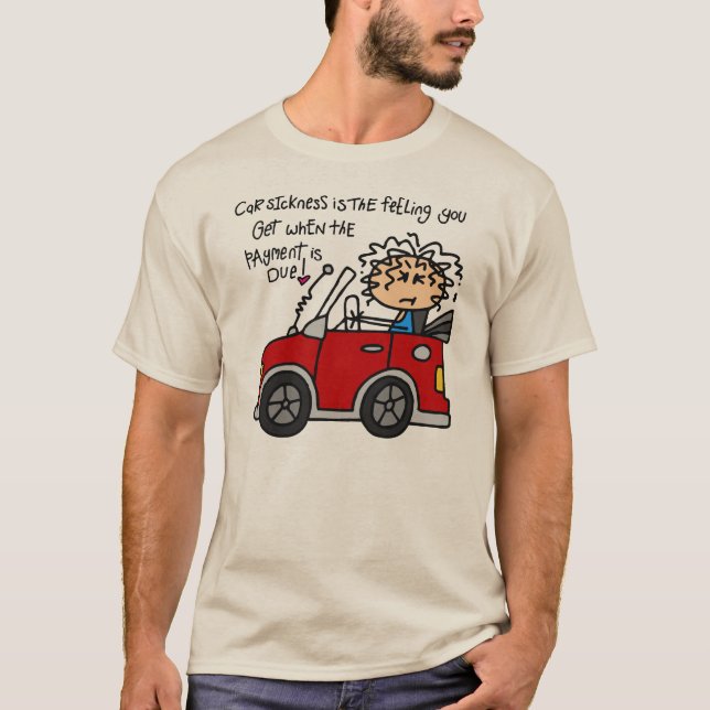 Camiseta Enfermedad de coche chistosa (Anverso)