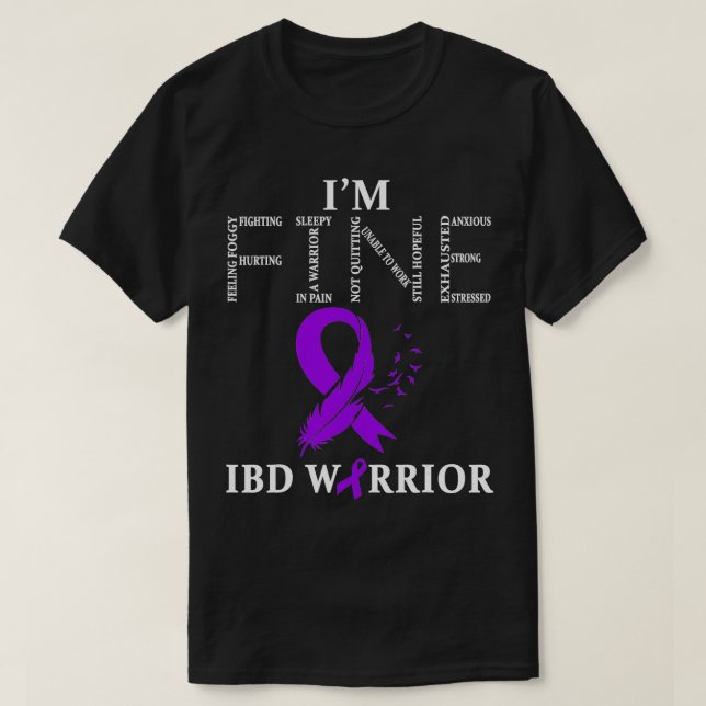 Camiseta Enfermedad de Crohns Guerrero de IBD Im Fine (Diseño del anverso)