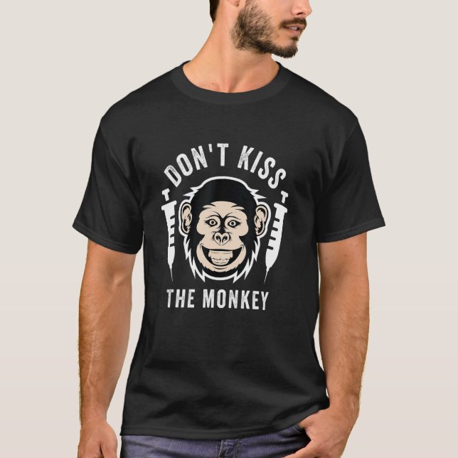 Camiseta Enfermedad de los monos no besa al mono (Anverso)
