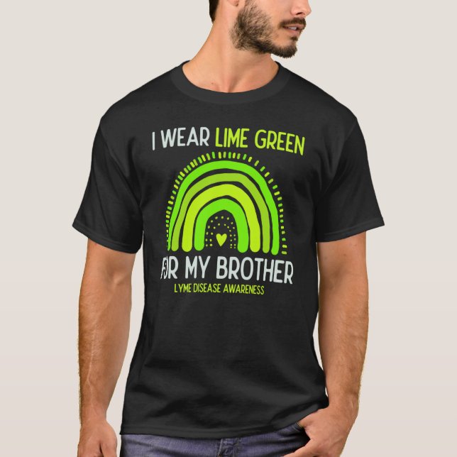 Camiseta Enfermedad de Lyme Conciencia: uso Lime Green para (Anverso)