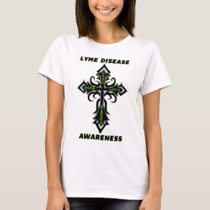 Camiseta Enfermedad de Lyme de la cruz/de la conciencia…