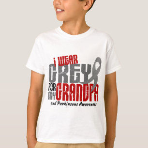 Camiseta Enfermedad de Parkinsons LLEVO el GRIS PARA MI