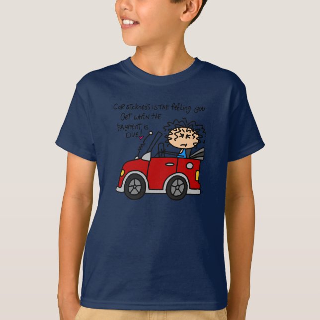 Camiseta Enfermedad del coche humorístico (Anverso)