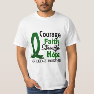 Camiseta Enfermedad del higado de la esperanza de la fuerza