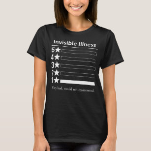 Camiseta Enfermedad Invisible Muy mal, no recomendaría.