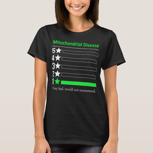 Camiseta Enfermedad mitocondrial Muy mal no recomendaría (Anverso)