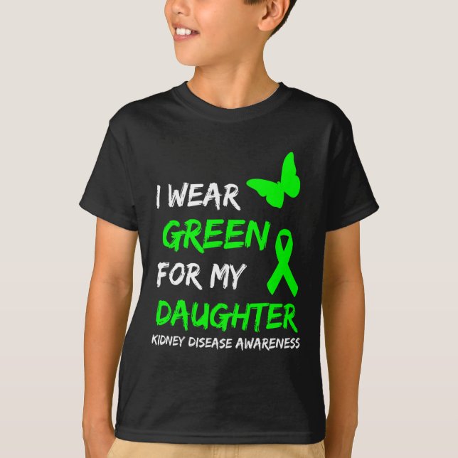 Camiseta Enfermedad Que Uso Verde Para Mi Hija Cinta 1 (Anverso)
