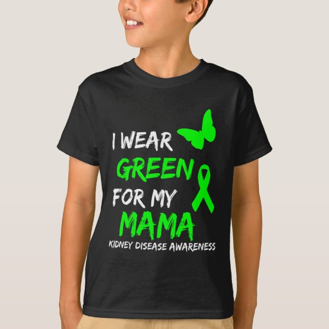 Camiseta Enfermedad Que Uso Verde Para Mi Mamá Cinta (Anverso)