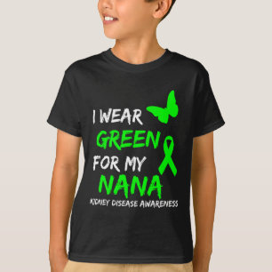 Camiseta Enfermedad Renal Que Uso Verde Para Mi Cinta Nana