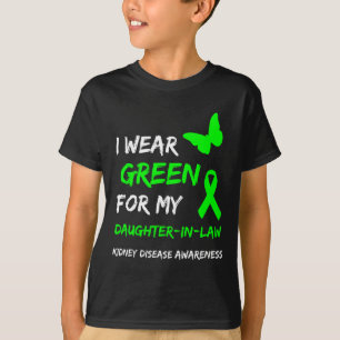 Camiseta Enfermedad renal que uso verde para mi cuñada