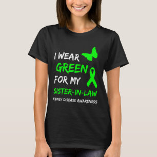 Camiseta Enfermedad renal que uso verde para mi cuñada R