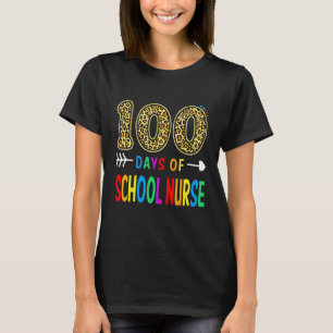 Camiseta Enfermera 100 Días De Escuela Maestro Estudiante 1