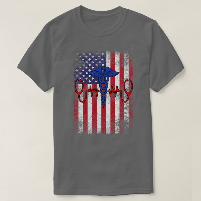 Camiseta enfermera 4 de julio (Diseño del anverso)