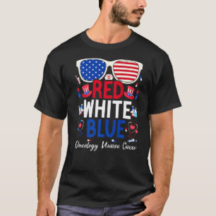 Camiseta Enfermera 4 de julio Enfermería de Oncología Azul